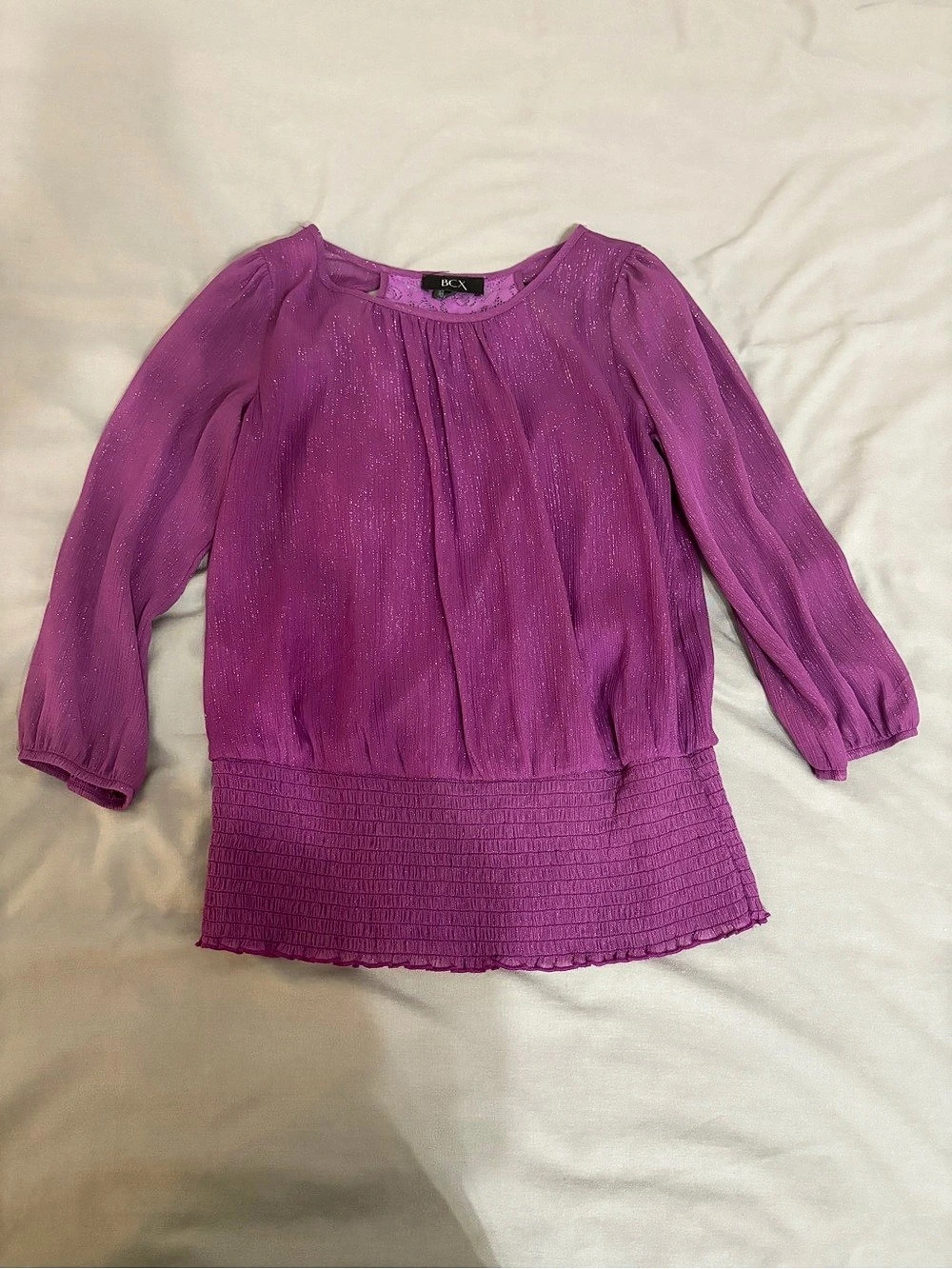 BCX Purple Lace Blouse